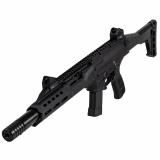 Scorpion 3 Plus, Semi-automatic, Carbine, 9MM, 16.3" Barrel, Threaded 1/2x28, Matte Finish, Black, Faux Suppressor, Folding Adjustable Stock, Adjustable Sights Ambidextrous Bolt Catch, 20 Rounds, 5 Magazines 91434
