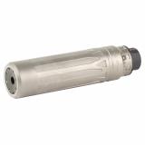 Nomad-TI XC, Suppressor, 7.03" Length, Rated Up to 300 Remington Ultra Magnum, Titanium, Bead Blasted Finish, Silver, Xeno Adapter & DA124 Omni Brake NOMADTIXCXENOSIL