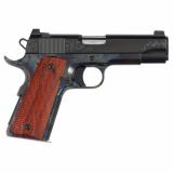 Heirloom, Semi-automatic, 1911, Commander Size, 45 ACP, Carbon Steel Frame, Color Case Finish, 4.25" Barrel, Blued Slide with Engraving, Cocobolo Wood Grip Panels, Brass Bead Front Sight, U-notch Rear Sight, 8 Rounds, 2 Magazines 01779