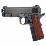 Heirloom, Semi-automatic, 1911, Commander Size, 45 ACP, Carbon Steel Frame, Color Case Finish, 4.25" Barrel, Blued Slide with Engraving, Cocobolo Wood Grip Panels, Brass Bead Front Sight, U-notch Rear Sight, 8 Rounds, 2 Magazines 01779