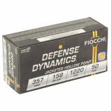 Defense Dynamics, 357 Magnum, 158 Grain, Jacketed Hollow Point, 50 Round Box 357B