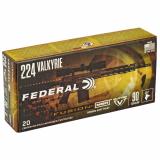 Federal Fusion 224 Valkyrie 90gr Soft Point Box of 20 Rounds