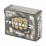 Personal Defense Punch, 25 Auto, 45 Grain, Jacketed Solid Point, 20 Round Box PD25P1