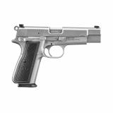 High Power, Single Action, Semi-automatic, Metal Frame Pistol, Full Size, 9MM, 4.7" Target-crowned Hammer Forged Barrel, PVD Finish, Stainless Steel, 2 Polymer Grip Pairs, Driftable Dovetail Sights, 10 Rounds, 2 Magazines, Includes Zippered Ballistic Ran