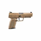 Five seveN MRD, Striker Fired, Semi-automatic, Polymer Frame Pistol, Full Size, 5.7X28MM, 4.8" Barrel, Matte Finish, Flat Dark Earth, Stippled Textured Grip, Optic Ready, Adjustable Sights, Ambidextrous, 10 Rounds, 2 Magazines, Includes Ballistic Zippere