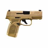 Reflex, Semi-automatic Pistol, Polymer Frame, Internal Hammer Fired, Single Action Only, Micro Compact, 9MM, 3.3" Cold Hammer Forged Barrel, PVD Finish, Flat Dark Earth, Non-Manual Safety, Tritium Front Sight, 2 Dot Rear Sight, 2 Magazines, (1) 15 Round,