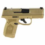 Reflex MRD, Semi-automatic Pistol, Polymer Frame, Internal Hammer Fired, Single Action Only, Micro Compact, 9MM, 3.3" Cold Hammer Forged Barrel, PVD Finish, Flat Dark Earth, Optics Ready, Non-Manual Safety, Tritium Front Sight, 2 Dot Rear Sight, 2 Magazi