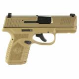 Reflex, Semi-automatic Pistol, Polymer Frame, Internal Hammer Fired, Single Action Only, Micro Compact, 9MM, 3.3" Cold Hammer Forged Barrel, PVD Finish, Flat Dark Earth, Non-Manual Safety, Tritium Front Sight, 2 Dot Rear Sight, 2 Magazines, 10 Rounds 66-