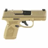 Reflex MRD, Semi-automatic Pistol, Polymer Frame, Internal Hammer Fired, Single Action Only, Micro Compact, 9MM, 3.3" Cold Hammer Forged Barrel, PVD Finish, Flat Dark Earth, Optics Ready, Non-Manual Safety, Tritium Front Sight, 2 Dot Rear Sight, 2 Magazi