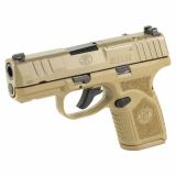Reflex MRD, Semi-automatic Pistol, Polymer Frame, Internal Hammer Fired, Single Action Only, Micro Compact, 9MM, 3.3" Cold Hammer Forged Barrel, PVD Finish, Flat Dark Earth, Optics Ready, Non-Manual Safety, Tritium Front Sight, 2 Dot Rear Sight, 2 Magazi
