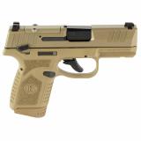 Reflex, Semi-automatic Pistol, Polymer Frame, Internal Hammer Fired, Single Action Only, Micro Compact, 9MM, 3.3" Cold Hammer Forged Barrel, PVD Finish, Flat Dark Earth, Manual Safety, Tritium Front Sight, 2 Dot Rear Sight, 2 Magazines, 10 Rounds 66-1014