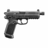 FNX-45 Tactical, DA/SA, Semi-automatic, Full Size Pistol, 45 ACP, 5.3" Threaded Barrel, Polymer Frame, Matte Black Finish, Suppressor Height Night Sights, 15Rd, 5 Magazines, Fired Case, Manual Safety, Optics Ready 66-101632