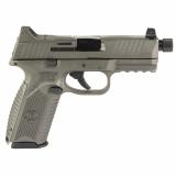 509 Tactical, Striker Fired, Semi-automatic, Polymer Frame Pistol, Full Size, 9MM, 4.5" Barrel, Threaded 1/2x28, Cerakote Finish, Tungesten Gray, Optic Ready Slide, Suppressor Height 3-Dot Night Sights, 10 Rounds, 5 Magazines 66-101830