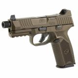 509 Tactical, Striker Fired, Semi-automatic, Polymer Frame Pistol, Full Size, 9MM, 4.5" Barrel, Threaded 1/2x28, Cerakote Finish, Midnight Bronze, Optic Ready Slide, Suppressor Height 3-Dot Night Sights, 5 Magazines, (1)-17 Round and (4)-24 Round 66-1018