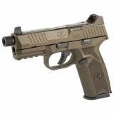 509 Tactical, Striker Fired, Semi-automatic, Polymer Frame Pistol, Full Size, 9MM, 4.5" Barrel, Threaded 1/2x28, Cerakote Finish, Midnight Bronze, Optic Ready Slide, Suppressor Height 3-Dot Night Sights, 10 Rounds, 5 Magazines 66-101832