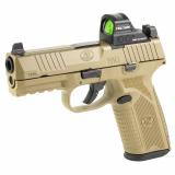 510 MRD, Striker Fired, Semi-automatic, Polymer Frame Pistol, Mid-Size, 10MM, 4.1" Barrel, Matte Finish, Flat Dark Earth, Inlcudes Holosun 407C Red Dot Sight, Non-Manual Safety, Optic Height Sights, 15 Rounds, 2 Magazines 66-101910