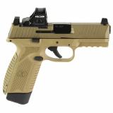 545 MRD, Striker Fired, Semi-automatic, Polymer Frame Pistol, Mid-Size, 45 ACP, 4.1" Barrel, Matte Finish, Flat Dark Earth, Inlcudes Holosun 407C Red Dot Sight, Non-Manual Safety, Optic Height Sights, 15 Rounds, 2 Magazines 66-101918