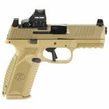 509 MRD, Striker Fired, Semi-automatic, Polymer Frame Pistol, Mid-Size, 9MM, 4" Barrel, Matte Finish, Flat Dark Earth, Inlcudes Holosun 407C Red Dot Sight, Non-Manual Safety, Optic Height Sights, 17 Rounds, 2 Magazines 66-101925