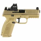 509 MRD, Striker Fired, Semi-automatic, Polymer Frame Pistol, Mid-Size, 9MM, 4" Barrel, Matte Finish, Flat Dark Earth, Inlcudes Holosun 407C Red Dot Sight, Non-Manual Safety, Optic Height Sights, 10 Rounds, 2 Magazines 66-101926