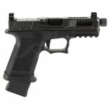 FX-19 Hellfire, Striker Fired, Semi-automatic, Polymer Framed Pistol, Compact, 9MM, 4.5" Barrel, Threaded 1/2X24, DLC Finish, Black, Suppressor Height Night Sights, Optics Ready Slide, 20 Rounds, 1 Magazine FX-19-HF
