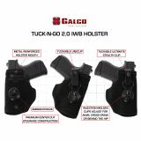 Tuck-N-Go 2.0 Strongside/Crossdraw, Inside Waistband Holster, Ambidextrous, Fits S&W M&P Shield w/TLR6 Light, Black Leather TUC852B