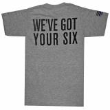 We Got Your 6 Short Sleeve Shirt, Size XXLarge, Gray AP95684
