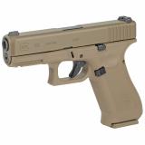 19X, Semi-automatic, Striker Fired, Full Size, 9MM, 4.49", FDE, Interchangeable, 17Rd, 3 Mags, Fixed Sights, Polymer, DLC G19X17US
