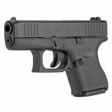 26, GEN 5, Semi-automatic, Striker Fired, Sub-Compact, 9MM, 3.43", Black, Interchangeable, 10Rd, 3 Mags, Front Serrations, Fixed Sights, Polymer, DLC G265FSUS