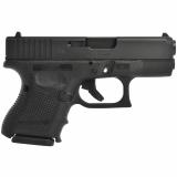 33, GEN 4, Semi-automatic, Striker Fired, Sub-Compact, 357 Sig, 3.43", Black, Interchangeable, 9 Rounds, 3 Mags, Fixed Sights, Polymer, Matte G334AUT