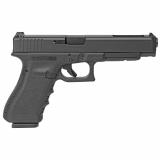 34, GEN 4, Semi-automatic, Striker Fired, Longslide, 9MM, 5.31", Black, Interchangeable, 17Rd, 3 Mags, Prac/Tac, Fixed Sights, Polymer, Matte G34417US