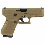 19 GEN 5, Semi-automatic, Striker Fired, Compact, 9MM, 4.02" Barrel, Front Serrations, Cerakote Finish, Burnt Bronze,  15 Rounds, 3 Magazines PA195S204-BB
