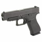 48, Striker Fired, Semi-automatic, Polymer Frame Pistol, Compact, 9MM, 4.17" Barrel, Glock Marksman Barrel, nDLC Finish, Black, No Finger Grooves, Fixed Sights, 10 Rounds, 2 Magazines, Front Rail PA4850201FR