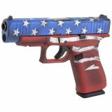 48, MOS, Semi-automatic, Striker Fired, Compact, 9MM, 4.17", Red, Wht, Blue, BattleWorn Flag, 10 Rounds, 2 Mags, Fixed Sights, Polymer, nPVD PA4850204FRMOSRWBBWF