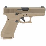 G19X | 9mm, 4.02in Barrel, (2) 19rd & (1) 17rd Magazines, 3-Dot Night Sights, Coyote Brown Finish