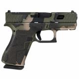 43X, M.O.S, Striker Fired, Semi-automatic, Polymer Frame Pistol, Sub-Compact, 9MM, 3.41" Barrel, Custom M81 Torn Camo Cerakote Finish by Shark Coast Tactical, Fixed Sights, Laser Stippled Grip, 10 Rounds, 2 Magazines PX4350204FRN