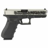 17, GEN 4, TALO Exclusive, Semi-automatic, Striker Fired, Full Size, 9MM, 4.49", Black, Interchangeable, 17 Rounds, 3 Mags, Fixed Sights, Polymer, Stainless PVD, Polished Armory Grade Cut Engraved Scrollwork 13209