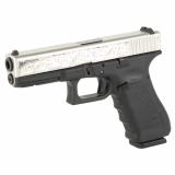 17, GEN 4, TALO Exclusive, Semi-automatic, Striker Fired, Full Size, 9MM, 4.49", Black, Interchangeable, 17 Rounds, 3 Mags, Fixed Sights, Polymer, Stainless PVD, Polished Armory Grade Cut Engraved Scrollwork 13209