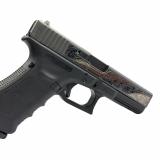 17, GEN 4, TALO Exclusive, Semi-automatic, Striker Fired, Full Size, 9MM, 4.49", Black, Interchangeable, 17 Rounds, 3 Mags, Fixed Sights, Polymer, Black DLC, Polished Armory Grade Cut Engraved Scrollwork 80577