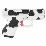 42, Semi-automatic, Striker Fired, Sub-Compact, 380 ACP, 3.25", Cow Print, 6 Rounds, 2 Magazines, Fixed Sights, Polymer, Skydas Cerakote UI4250201-MOO