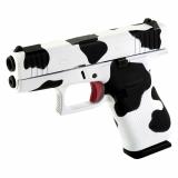43X, Semi-automatic, Striker Fired, Sub-Compact, 9MM, 3.41", Cow Print, 10 Rounds, 2 Mags, Fixed Sights, Polymer, Skydas Cerakote UX4350204-MOO