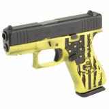 43X, Striker Fired, Semi-automatic, Polymer Frame Pistol, Sub-Compact, 9MM, 3.41" Barrel, Skydas Cer akote Finish, Gadsden Flag, Fixed Sights, 10 Rounds, 2 Magazines 4350204FRN-GAD-SKY