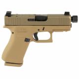 43X, Debo, Striker Fired, Semi-automatic, Polymer Frame Pistol, Sub Compact, 9MM, 3.41" Marksman Barrel, Custom Two-Tone FDE Cerakote Finish By Shark Coast Tactical, Zaffiri 1/2x28 Threaded Barrel, Suppressor Height Sights, No Finger Grooves, Front Serra