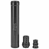 Bushwacker 46, Fits Large Bore Cartridges/9mm/45ACP/30Cal/.450 Bushmaster/.458 SOCOM/ .45-70 Govt, Steel Tube with Titanium Baffles, Black Nitride Finish, 8.25" Length, 1.5" Diameter, 18.1 oz Weight GABUSH46-W