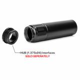 Optimus 6, Suppressor, 6.68" Long, 6MM, 17-4 Stainless Steel Construction, Utility Mount (HUB Compatible), Cerakote Finish, Black, Does Not Come with Muzzle Device or HUB Insert GAOP6UM-W