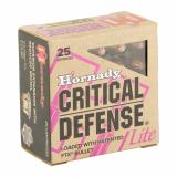 Critical Defense Lite 9mm Luger 100 Grain Pink Flex Tip Expanding