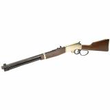 Brass, Lever Action Rifle, 30-30 Winchester, 20" Octagon Barrel, Brass Receiver, Side Load Gate, Large Loop Lever, Fully Adjustable Semi Buckhorn Sights, American Walnut Stock, 5 Rounds H009BGL