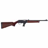 Homesteader, Semi-automatic, Rifle, 9mm, 16.37" Barrel, Threaded 1/2x28, Walnut Stock, Anodized Finish, Black, Drilled and Tapped for Optic Rail, Ghost Ring Sights, (1)-5 Round Magazine, (1)-10 Round Magazine, Includes Magwell for Glock Style Magazines H