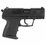 P2000SK, V3, Double Action/Single Action, Semi-automatic, Polymer Frame Pistol, Sub-Compact, 9MM, 3.26" Barrel, Black, Night Sights, Rear Decocker, 10 Rounds, 3 Magazines 81000056