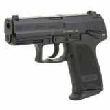 USP9, Double Action/Single Action, Semi-automatic, Polymer Frame Pistol, Compact, 9MM, 5.2" Barrel, Black, Night Sights, Manual Thumb Safety, Decocker, 10 Rounds, 3 Magazines 81000332