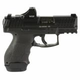 VP9SK, Striker Fired, Semi-automatic, Polymer Frame Pistol, Sub-Compact, 9MM, 3.39" Barrel, Matte Finish, Black, 3 Dot Sights, Optic Ready, 15 Rounds, 2 Magazines, (1)-15 Rounds and (1)-12 Rounds, Includes Holosun SCS Optic 81000804
